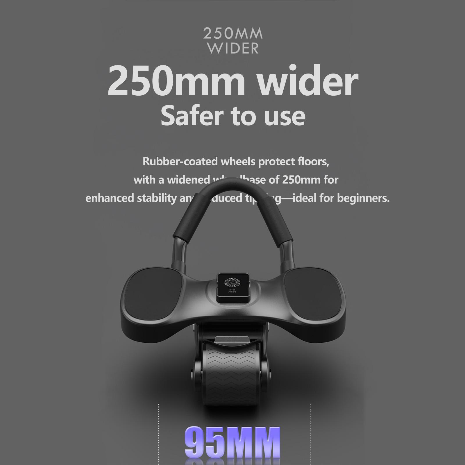 Complete Automatic Rebound Ab Roller Kit | with Timer, Elbow Support & Knee Mat | Core & Abs Training Equipment for Women & Men