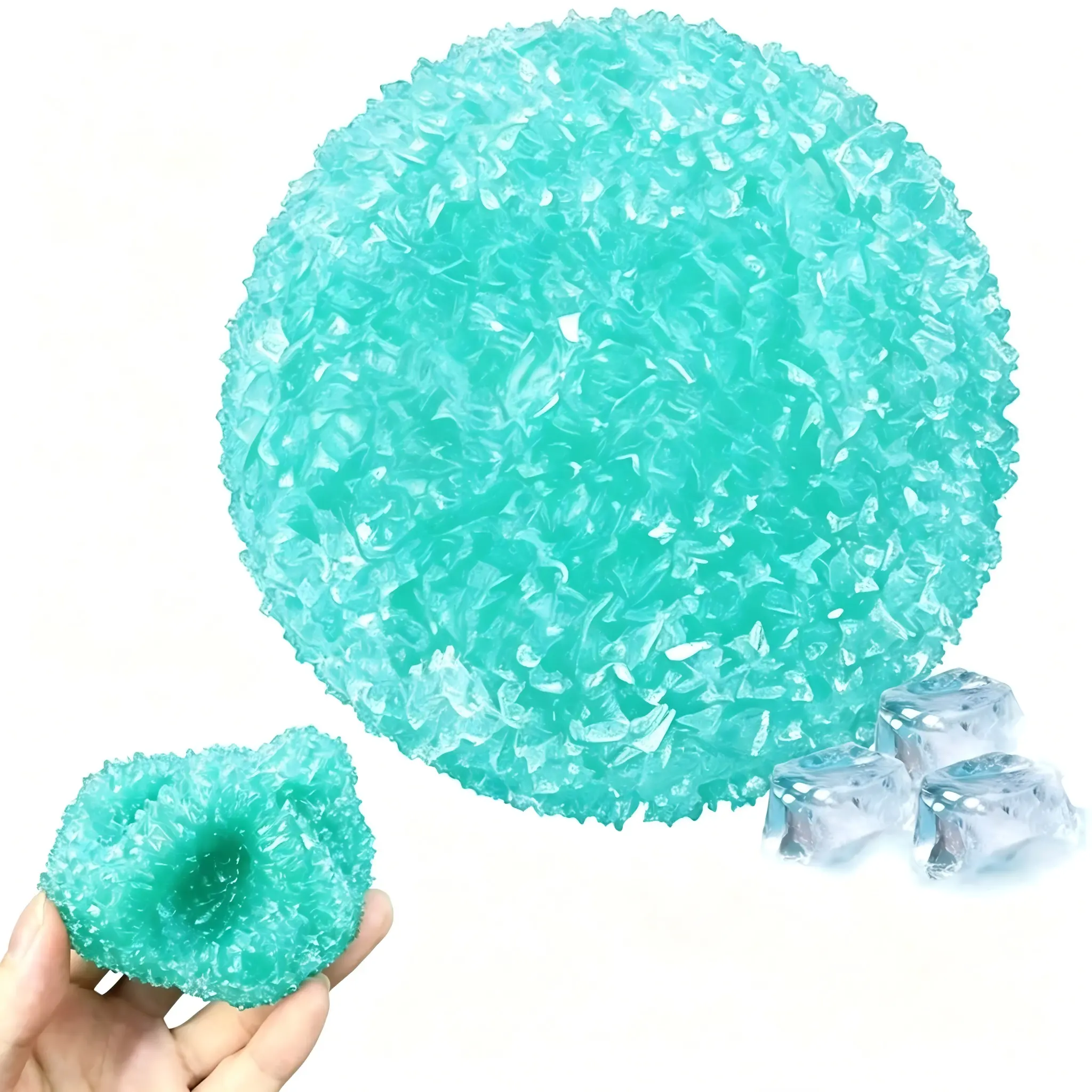 Rustling Sound Squishy Waxberry Stress Ball, Handmade Crystal Slushy Squeeze Toy, Soft Fidget Sensory Ball, Portable Stress Relief Squeeze Balls, Cute Desk Decor Toy for Kids, Teens, and Adults