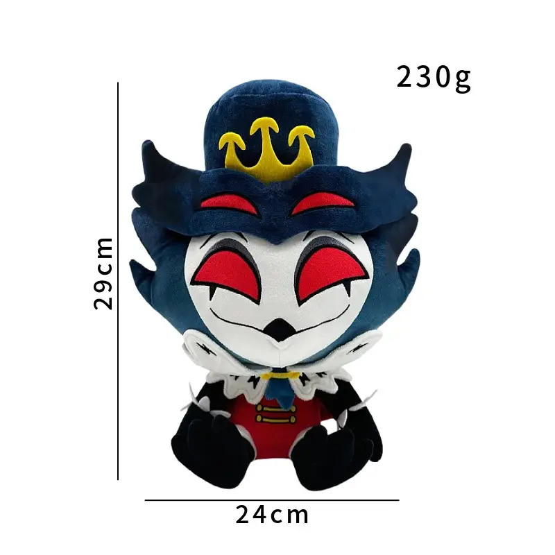 Helluva Boss Stolas Plush Doll Owl Demon Prince Character Stuffed Toy Dark Blue Top Hat Golden Crown Gothic Anime Collectible Desk Decor Gift For Teens Halloween Demon Themed Party Favor Cross-Border Wholesale