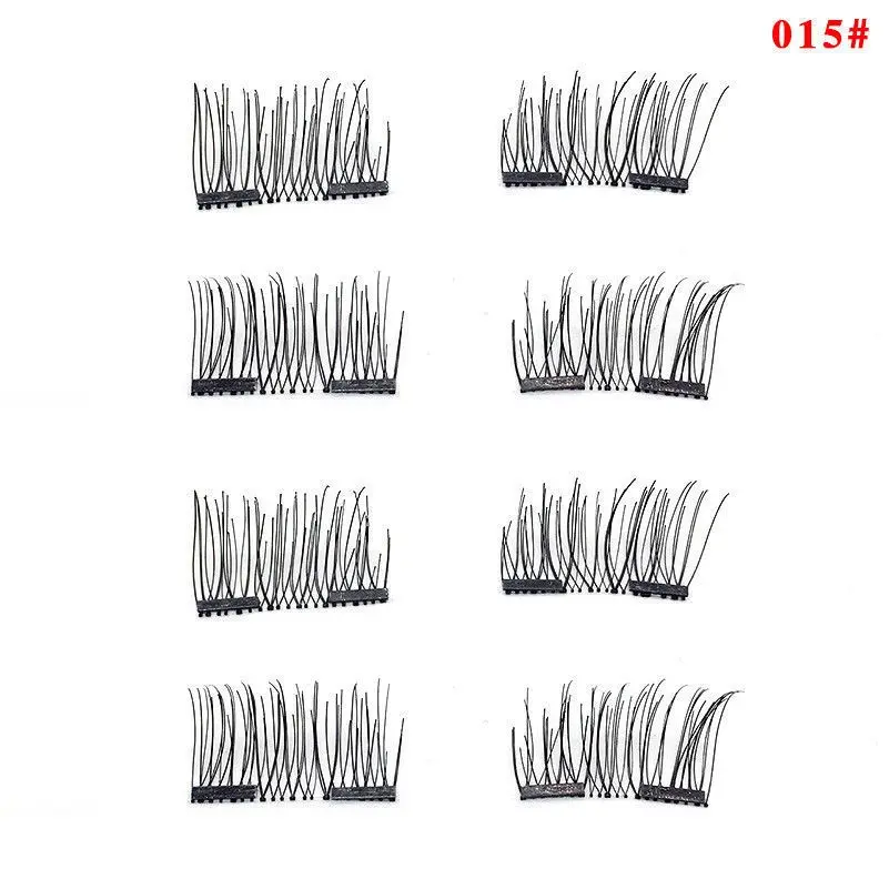 8 Pcs/2Paris/1 Box Magnetic False Eyelashes, Reusable Natural Half Lash Set with Clips, No Glue Required, Easy Application, Perfect for Daily Use