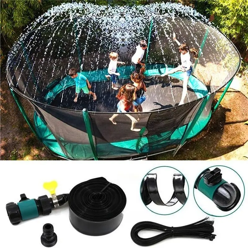 Trampoline Sprinkler Outdoor Water Play Accessory, Durable Water Spray Device, Efficient Garden Cooling Tool, Backyard Lawn Irrigation System for Yard Summer Fun, Summer Vibes