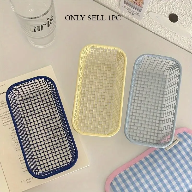 Stationery organizing and storage box, office storage basket, makeup sorting rack, desktop decoration photo prop storage basket, desk miscellaneous small item storage basket