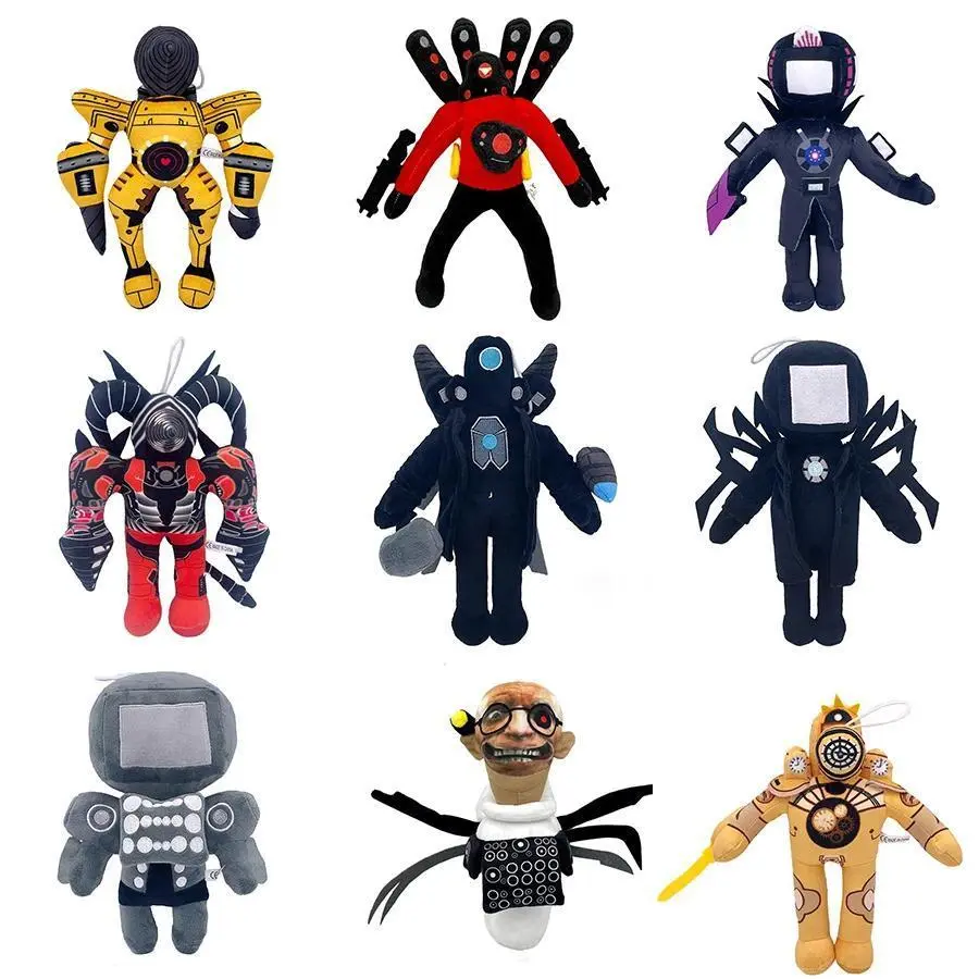 Skibidi Toilet Bosses  Titan  TV Man Cameraman Plush Toys  for Fans and Friends Beautifully Stuffed Animals Doll Christmas Gift