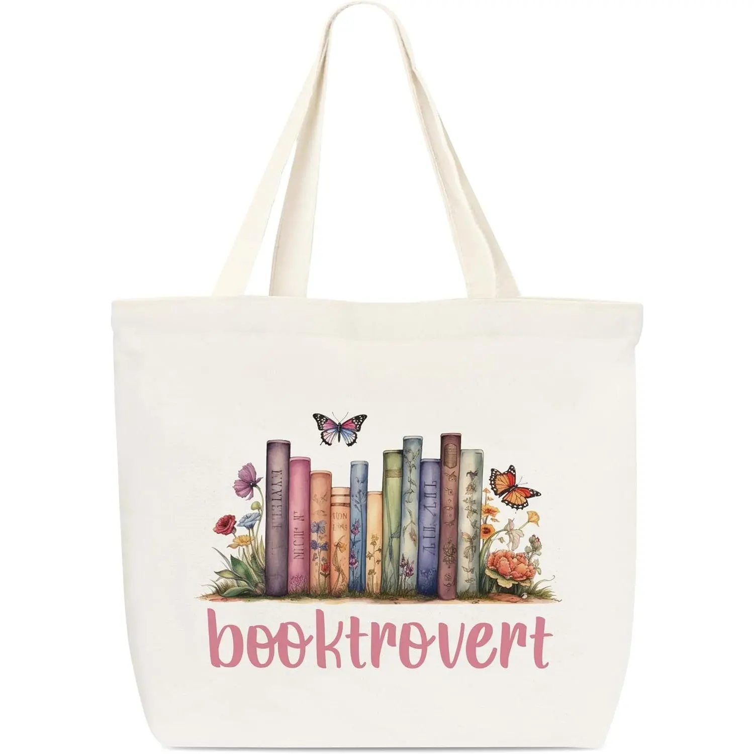 Canvas Tote Bag, Library  Bag For Reader Bookish Women  Bookworm
