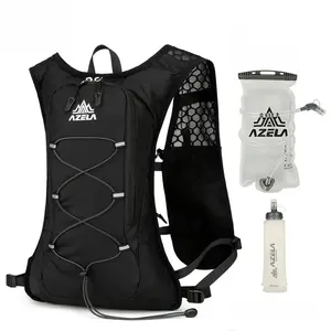 Lightweight Hydration Vest Backpack with 1.5L Water Bladder & 500ml Bottle Holder, Breathable Running Vest for Hiking, Cycling, Marathon, Outdoor Sports, Adjustable, Reflective