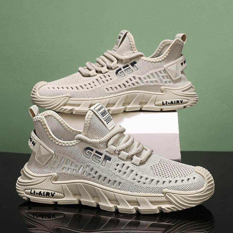 Summer Breathable Mesh Shoes Men's Running Sports Shoes Soft Sole Casual Shoes