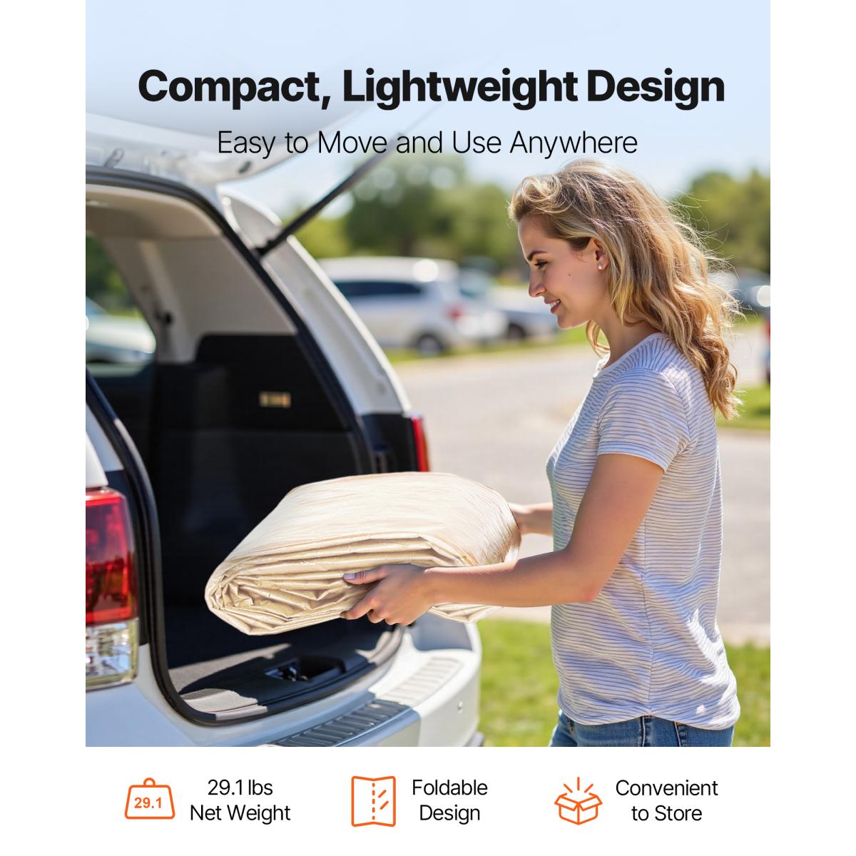 10 x 20 ft Carport Replacement Canopy Heavy Duty Waterproof UV-Resistant Portable Garage Tent Top Tarp with Sidewalls & Ball Bungees Beige Outdoor Vehicle Shelter Cover for Car Truck Patio Backyard Storage Sun Shade All Weather Protection Frame Not Includ