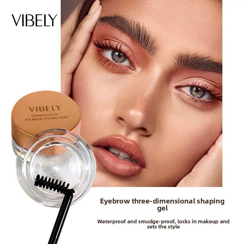 Transparent Eyebrow Styling Wax, Quick Dry Waterproof Brow Sculpt Gel, All-Day Hold Clear Brow Setting Cosmetics for Natural Fluffy Brows