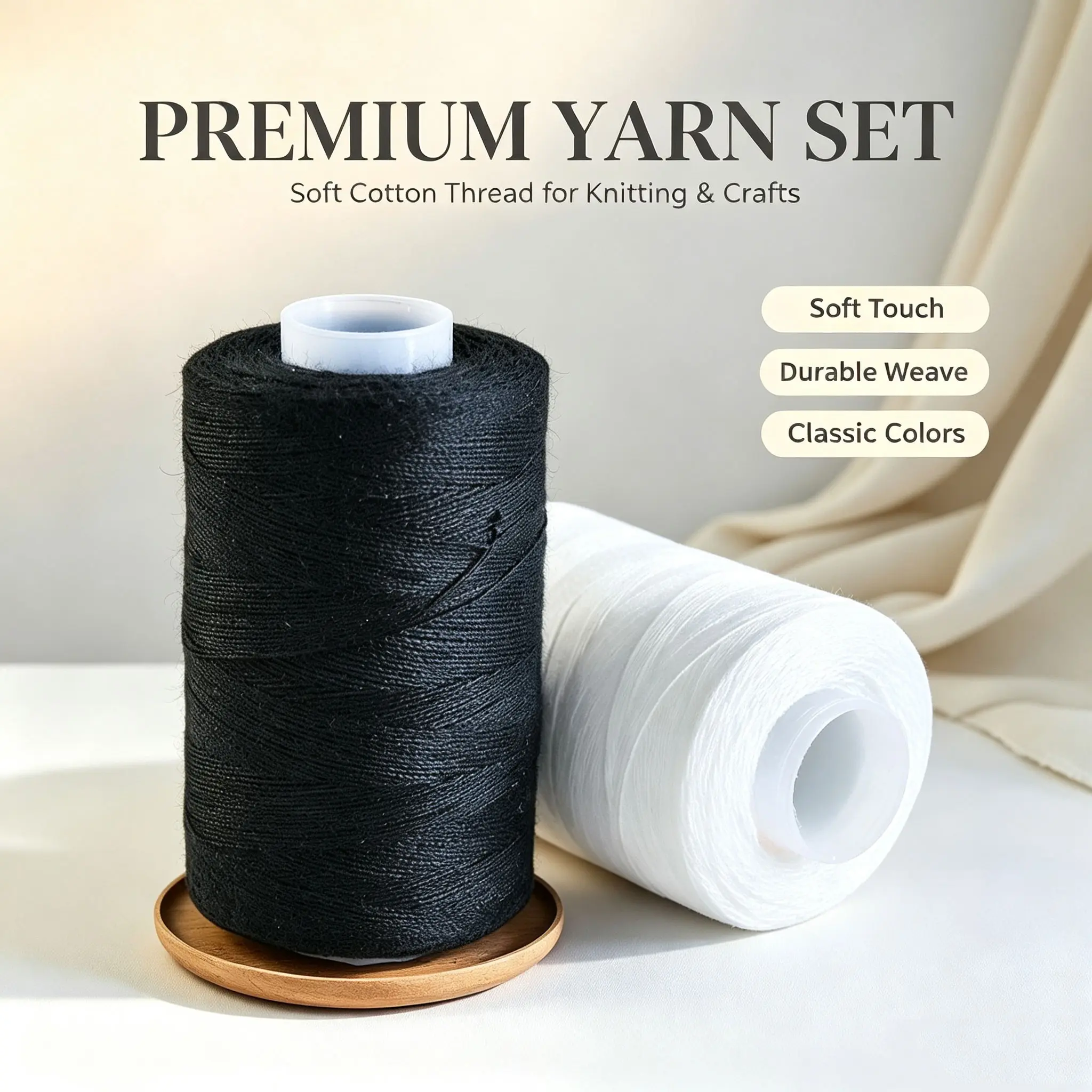 Polyester Yarn Set, Durable Braiding Thread, Heavy Duty Thread, Thread for Sewing, Ideal for DIY Crafts, Clothing Mending, Embroidery, Crochet Making
