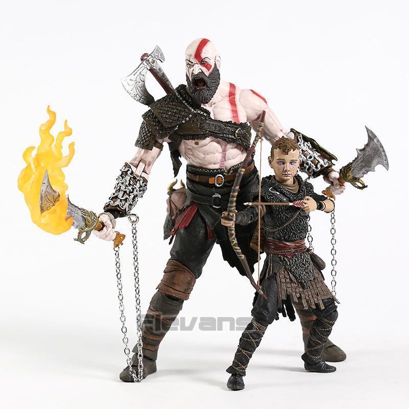 NECA God of War Kratos & Atreus Action Figure PVC Toys Collection Model Doll 2-Pack popular