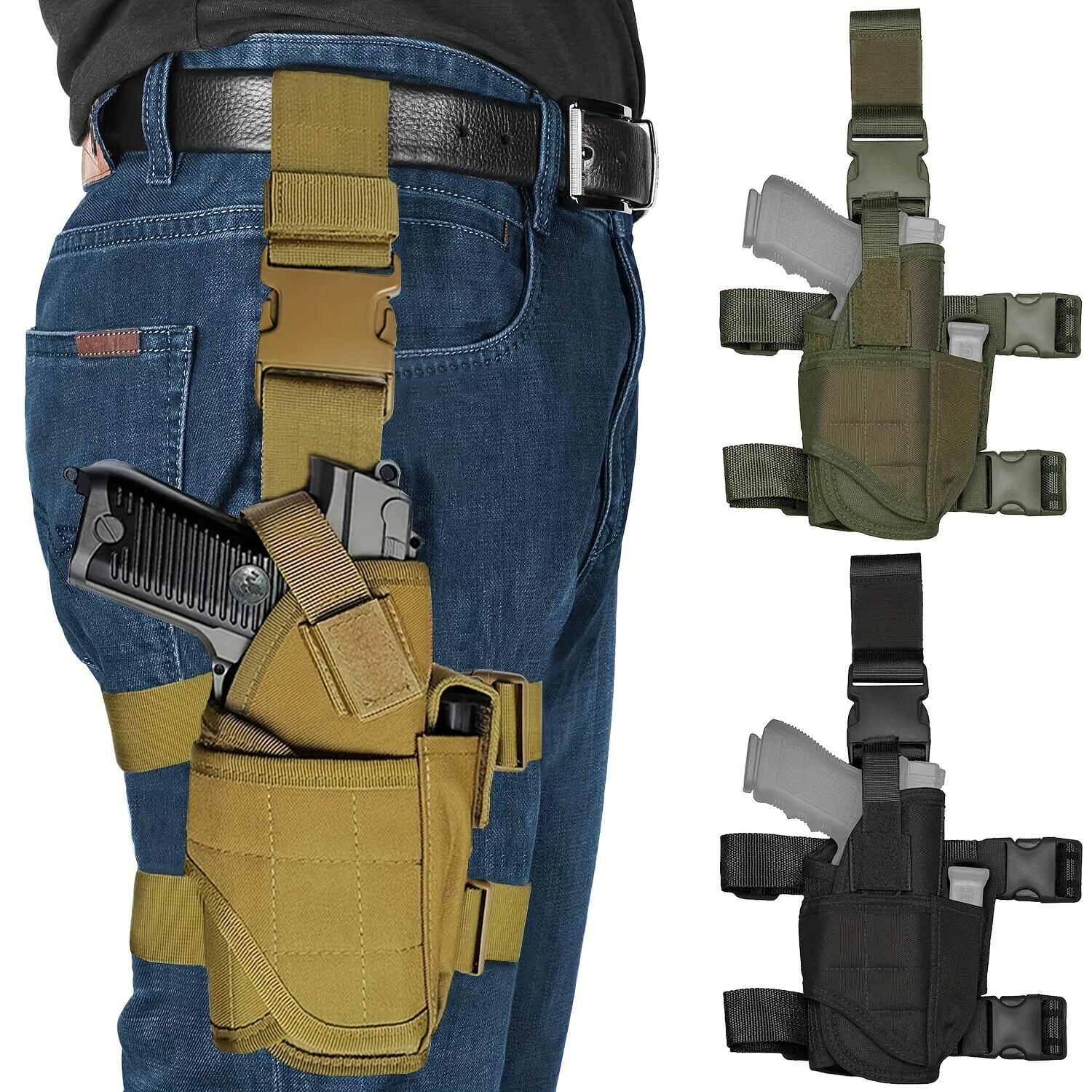 Leg holster; Adjustable right thigh holster with magazine pouch Tactical Equipment
