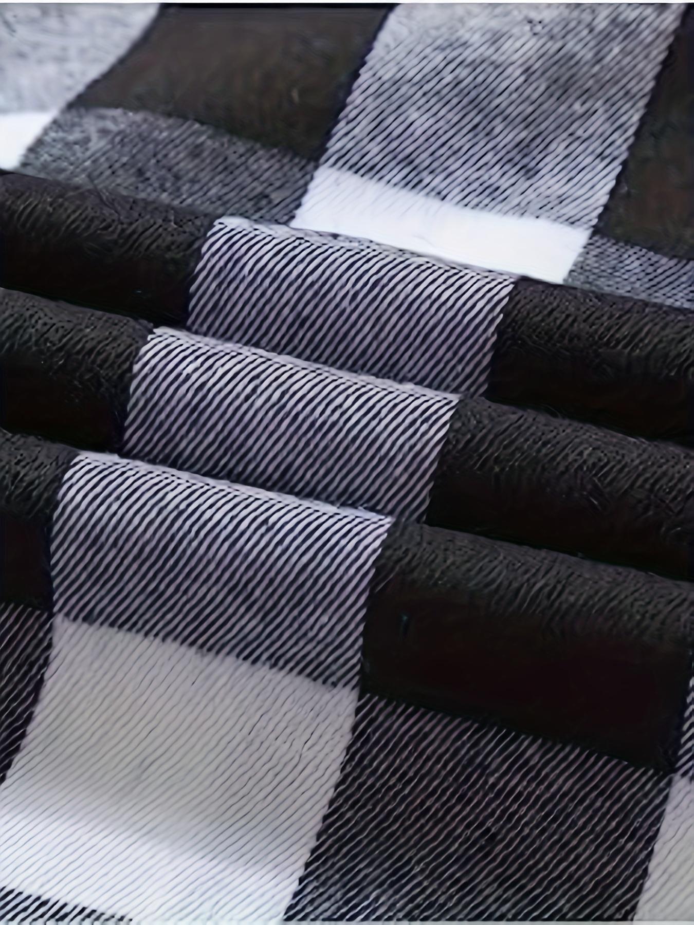 Men's Fashion Casual Flannel Plaid Shirt for All Seasons - Long Sleeve Lapel Collar Regular Fit Polyester Rayon Blend Top - Menswear SpringStatements