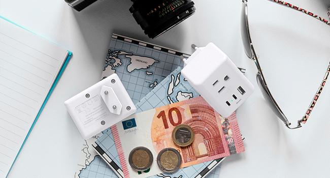 2 Pack European Travel Plug Adapter, Mifaso International Power Plug Adapter with 3 Outlets 3 USB Charging Ports(2 USB C), Type C Plug Adapter Europe Travel Essentials to Spain Italy France