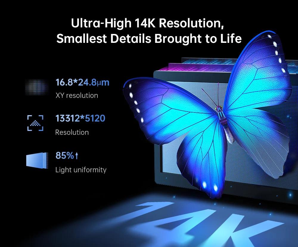 Photon Mono M5s Pro 14K Mono MSLA 3D Printer 10.1'' LCD Resin 3D Printer Speed Up to 150mm/h Print Size 223*127*200mm