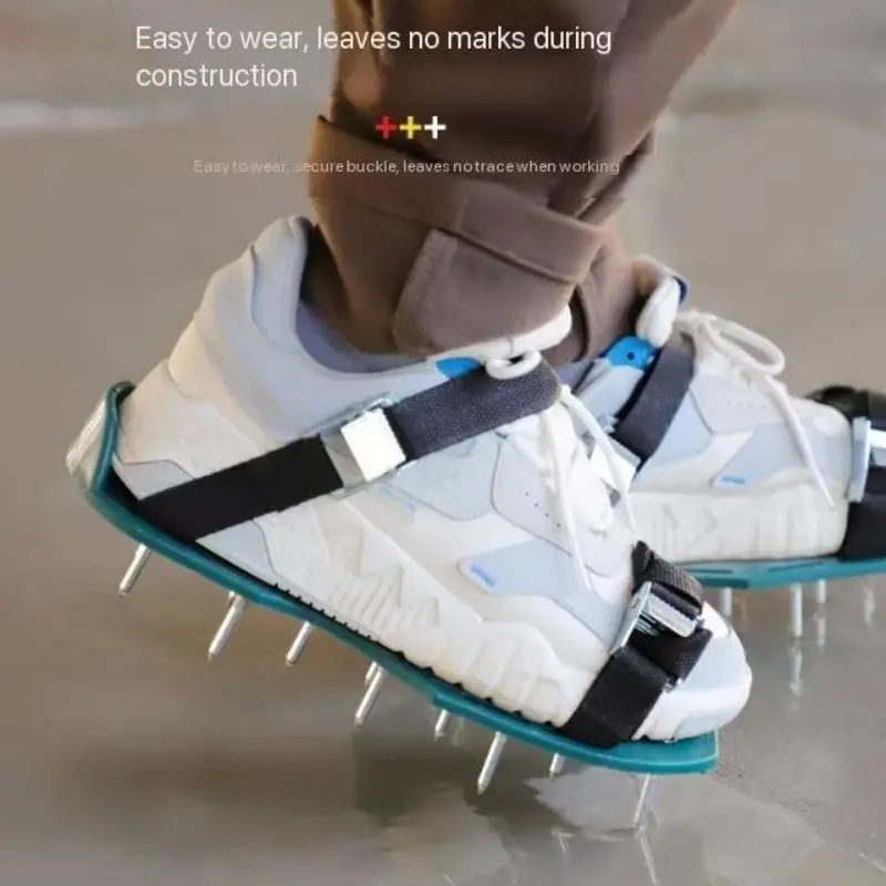 Lawn Aeration Shoes, Grass Lawn Cultivator Shoe, Free Installation, Nails, Adjustable Straps, Secure Fit, Gardening Tool, Ideal for Lawn Care, No Marks, Easy to Wear