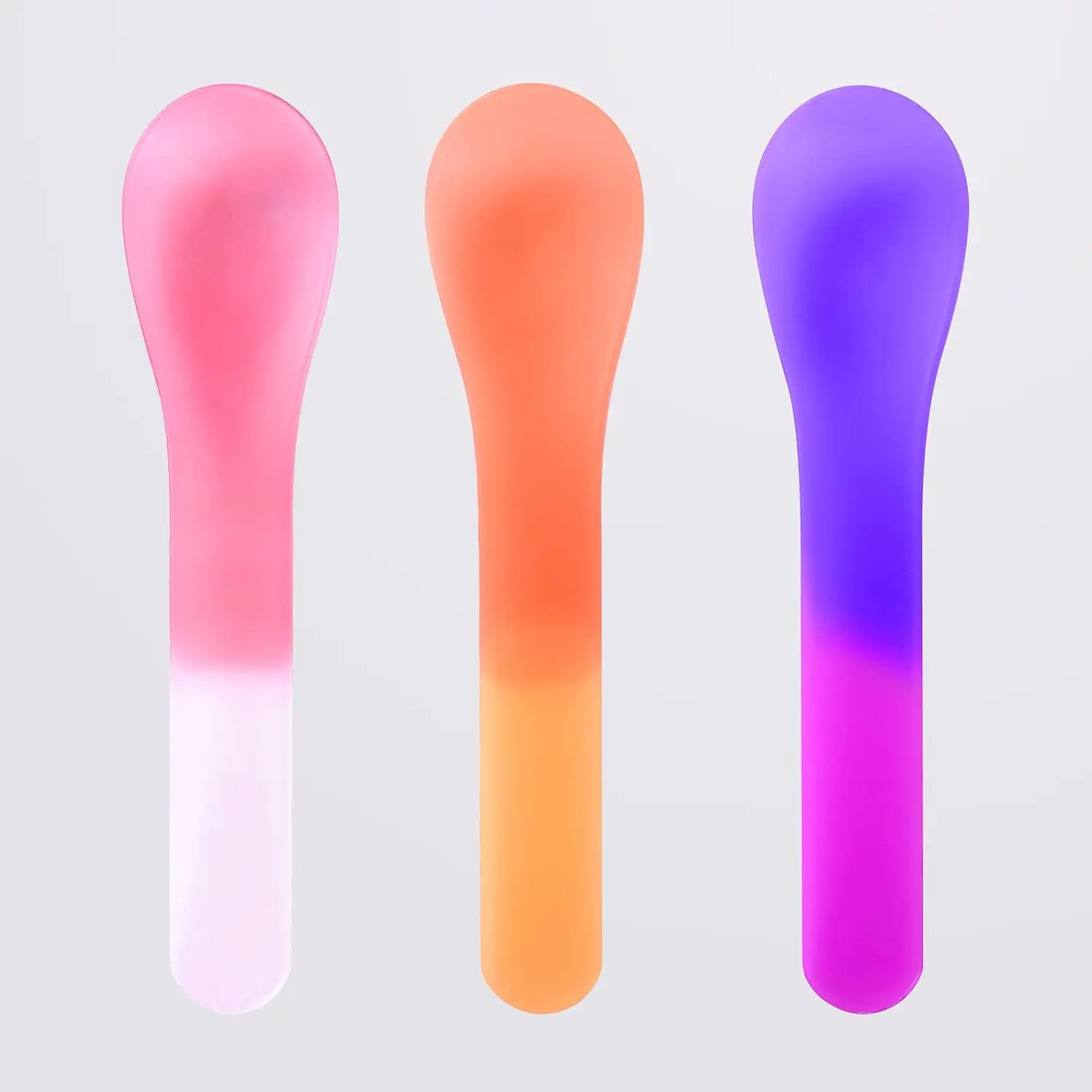 30 Pack Color Changing Ice Cream Spoons, 5.15 Inch Break-Resistant Plastic Spoons, Individually Wrapped - Eye-catching Color-Emergence Effect for Dessert Utensils - BPA Free