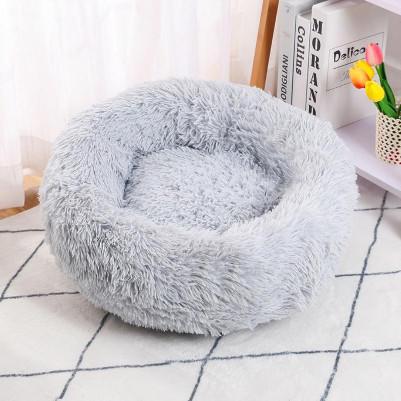 Cute Plush Dog Bed, Washable, Suitable for Small Dogs, 19 Inches, Anxiety-reducing Puppy Bed, Suitable for Dogs Weighing No More Than 15 Pounds.