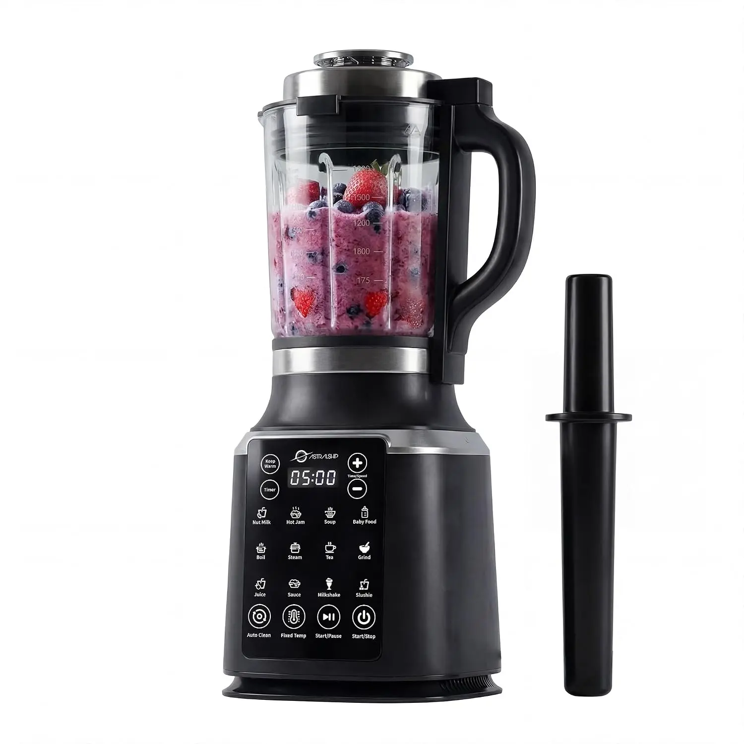 Glass Blenders for Kitchen with Tamper, Blender for Smoothies, Professional Blenders 1500W , 9 Adjustable Speeds, 14 Preset Programs,  Heating Blender for Nut Milk, Soups, Sauces &