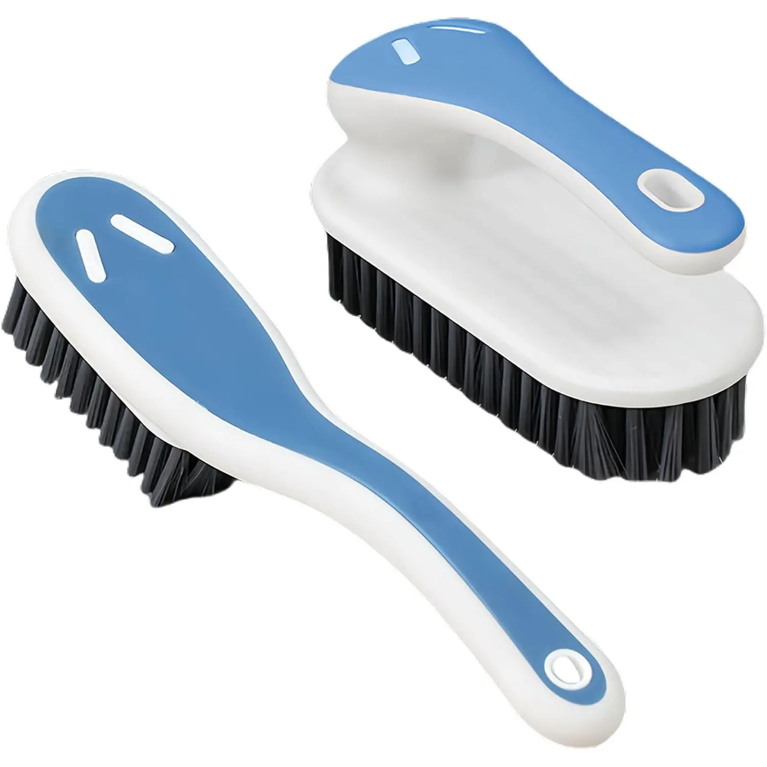 2-Pack Soft Bristle Multi-purpose Scrub Brush - Cleansing Stain Remover for Laundry, Carpet, Bathroom Household Use, Blue