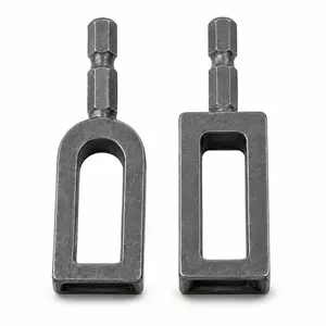 Wire Twister Tool for Drill, Heavy Duty Electric Wire Twisting Tool with 1/4" Hex Shank, Steel Wire Twister Drill Attachment for Fencing, Rebar Tying, Electrical Wire and Cable Twisting, 2pcs