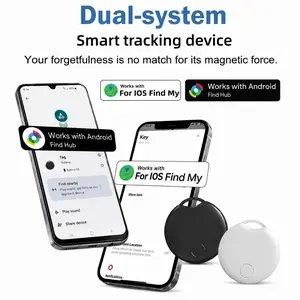 Dual System Smart Tracker for iOS & Android, Real-Time Locator, Anti-Lost Device, Cr2032 Battery, No APP Needed, Free Forever