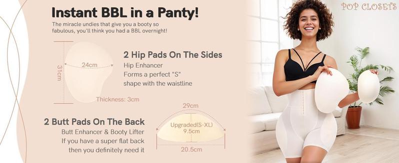 High Waisted Body Shaper Shorts Shapewear for Women Tummy Control Thigh Slimming Slip Shorts Butt Lifting Shapewear Panty Hip Compression Seamless Womenswear Padded Lingerie Basic Minimalist