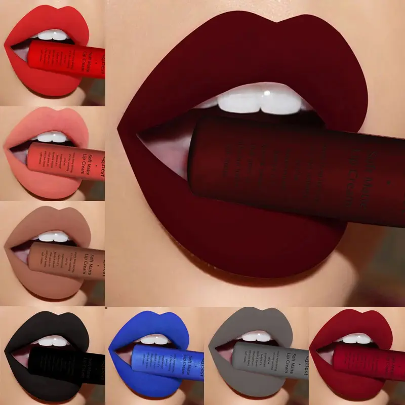 Sexy Velvet Matte Lip Gloss Liquid Lipstick Lipgloss Beauty Red Nude Waterproof Long-lasting Lip Stain Makeup For Women