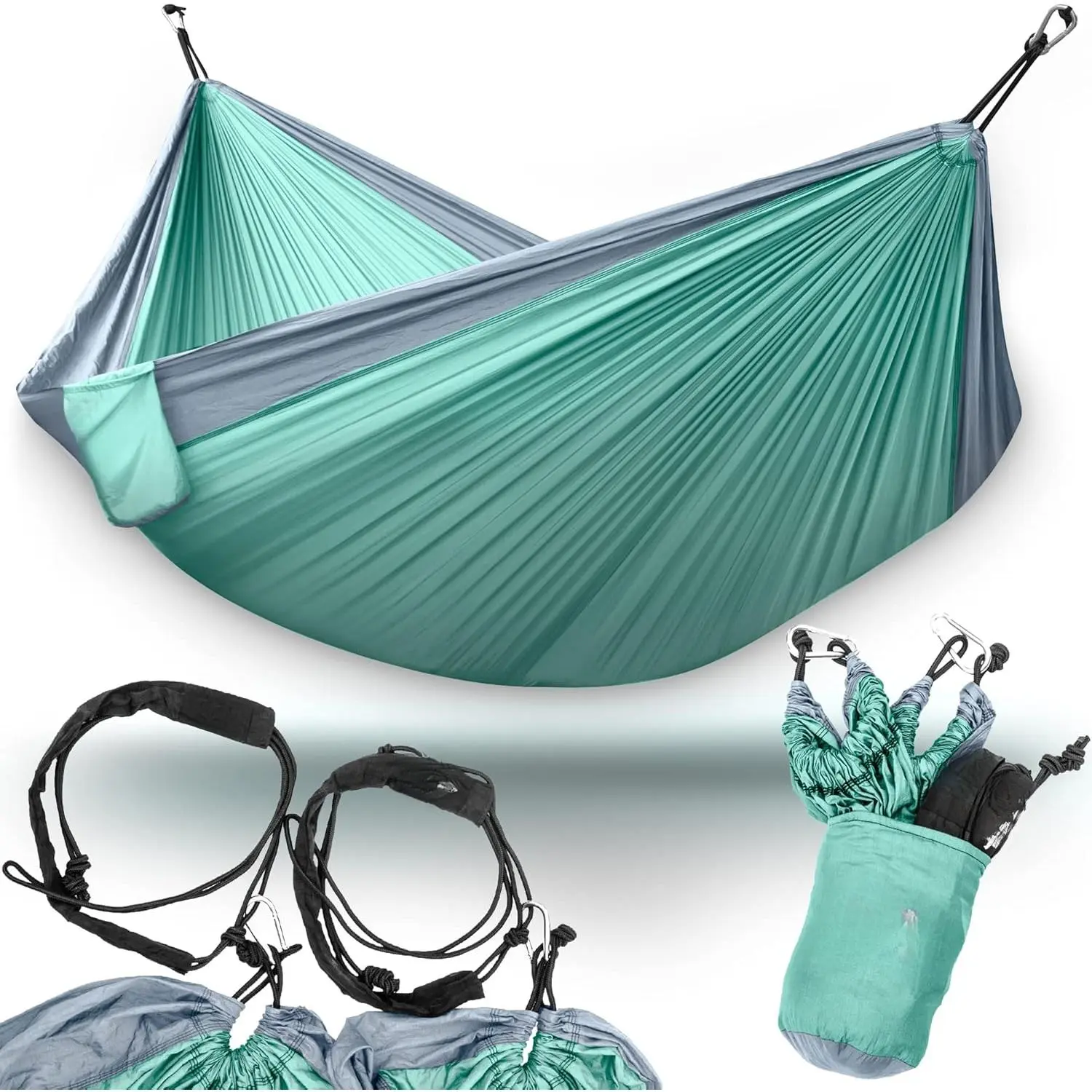 2 Person Camping Hammock - Double Tree Hammock - Portable & Heavy Duty - Perfect for Outdoor & Travel