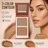 2-Color Contour Palette, Matte Bronzer Pressed Powder, Face Sculpting Makeup, Natural Daily Look, Contouring Essentials, Buildable Bronzer, Bronzing Powders