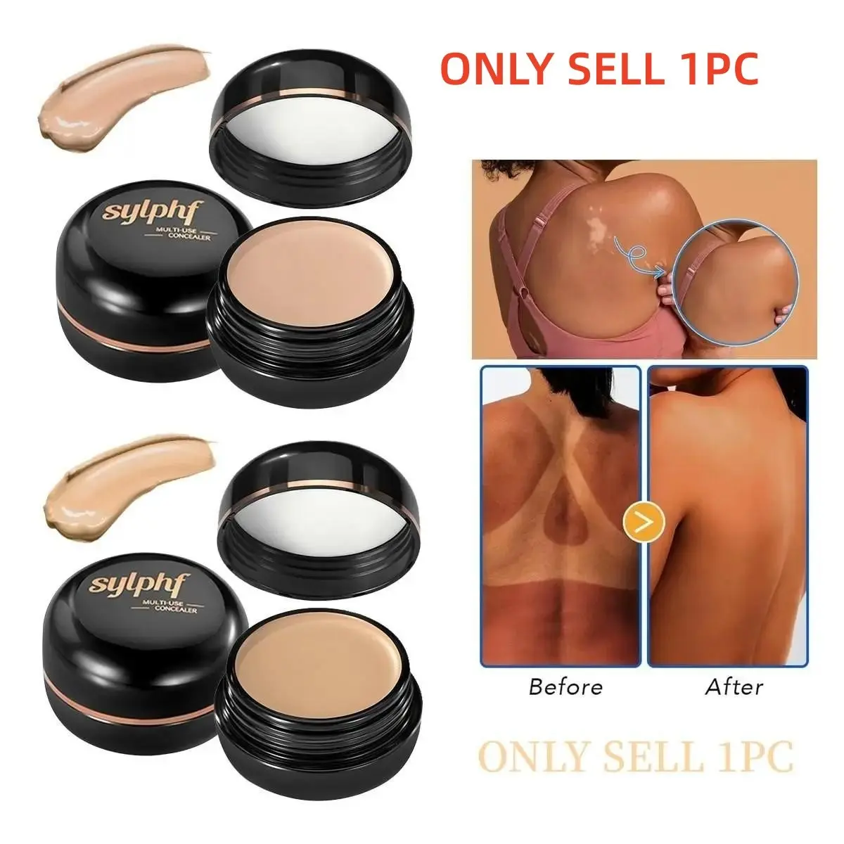 Full Coverage Concealer, Waterproof & Sweat-Proof Matte Makeup Cream, Long-Lasting, All-Day Flawless Beauty, Natural Look, Cosmetics Products, 1pc