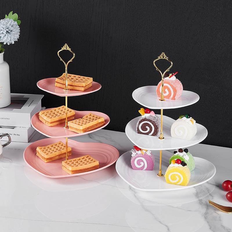 1PCS 3-Tier Cake Stand - Elegant Dessert Display Stand, Cupcake Stand, Wedding Cake Stand, Perfect for Parties, Weddings, Durable and Easy to Assemble(Multi)