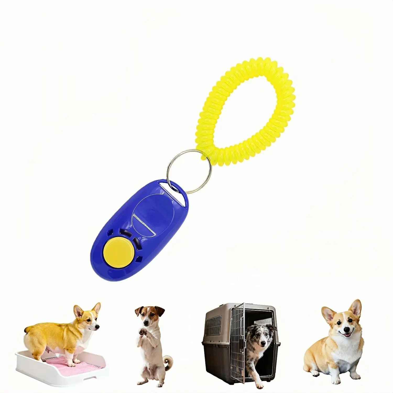 Dog Training Clicker with Wrist Strap, Effective Obedience Aid for Barking, Sit, Stay. Humane & Easy