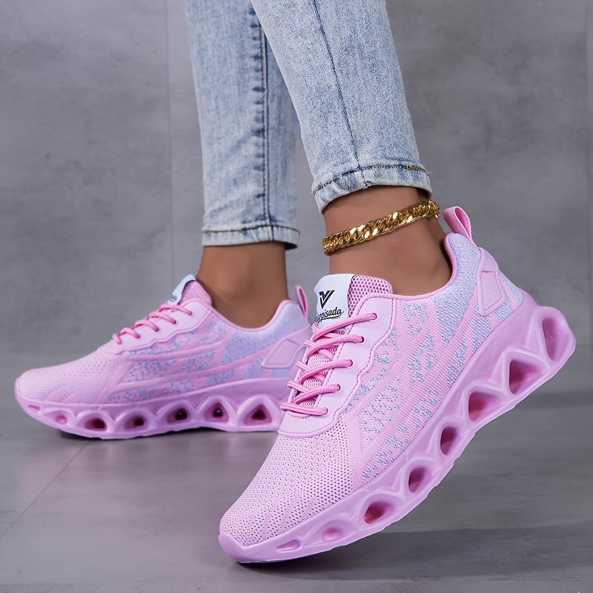 Women's hollow-out thick sole running shoes casual shoes, women's sneakers fashionable walking shoes, comfortable ankle sock shoes slip-on running shoes, skate shoes non-sliathable mesh tennis shoes, air cushion shock absorption gym workout sneakers.