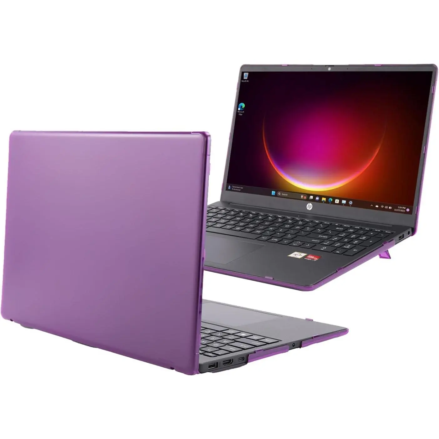 Polycarbonate Protective Cover Case for 2023-2024 15.6-inch HP Laptop 15-FCxxxx/15-FDxxxx Series Windows Notebook PC - Not Compatible with Other HP Laptop Models, Purple, Polycarbonate Cover