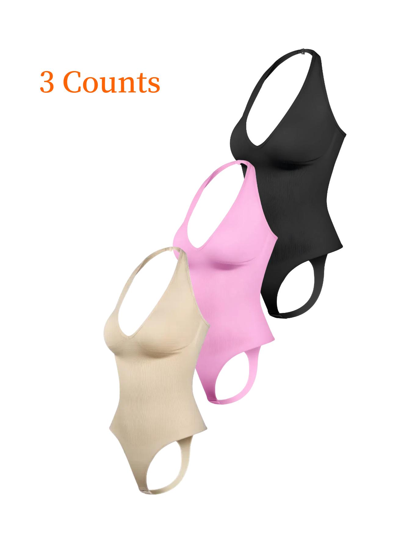 Women's Solid Color Open Crotch Adjustable & Convertible Straps Design Shapewear Bodysuit, Casual Comfortable Breathable Tummy Control Butt Lifting Shaper, Women's Shapewear for All Seasons, Body Shaping Underwear, High Waist Bodysuit