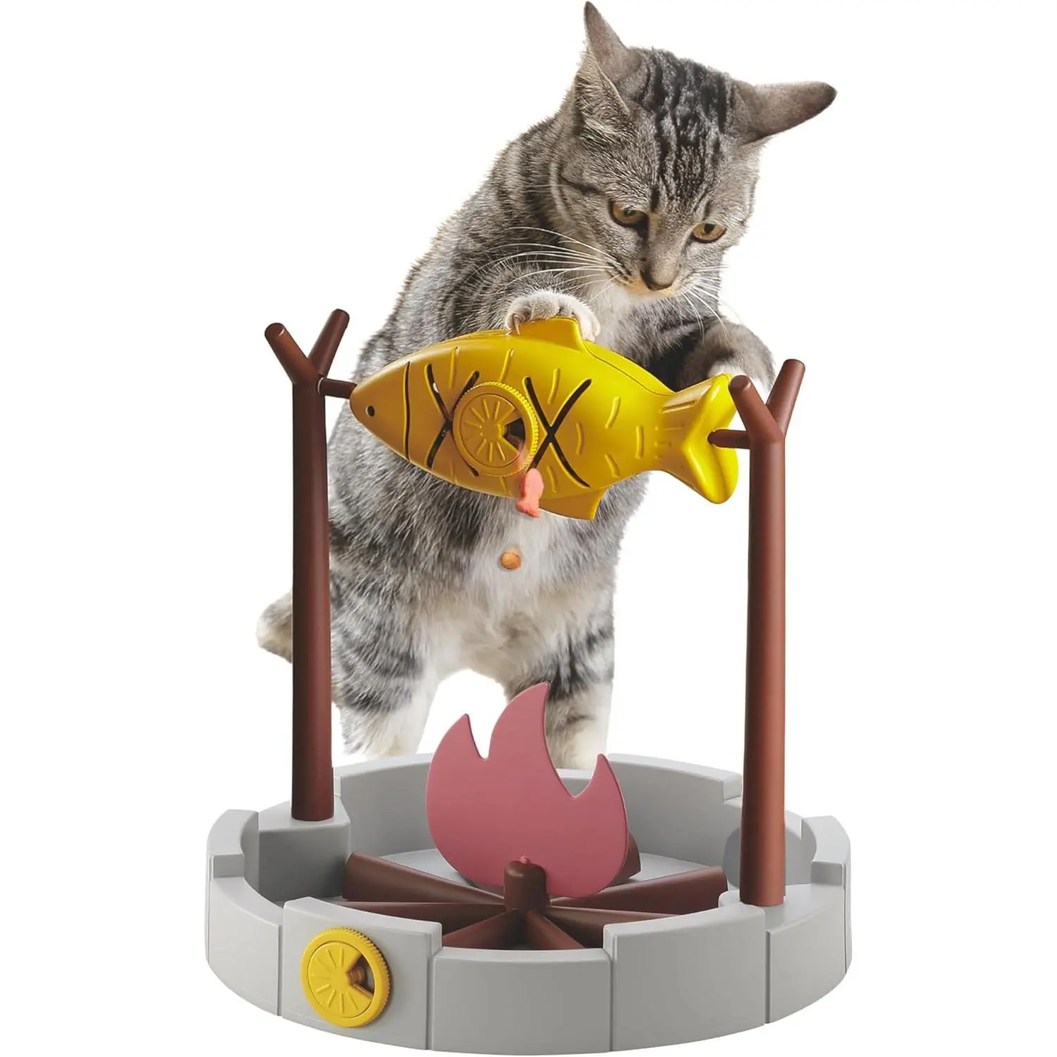 Cat Slow Feeder, Treat Dispenser - Interactive Cat Puzzle Toy for Small Pets & Kittens, Mental Stimulation Pet Food Feeding Toy, Dry Food Dispensing Cat Toy