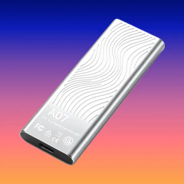 Portable SSD External Hard Drive, 1TB-16TB Storage Expansion, USB 3.1 High-Speed, Aluminum Alloy Casing, Plug-and-Play, 15x7.5x2 cm, Multiple Colors, Led Light, Backup/Editing for Computers, 15 X 7.5 X 2 Cm