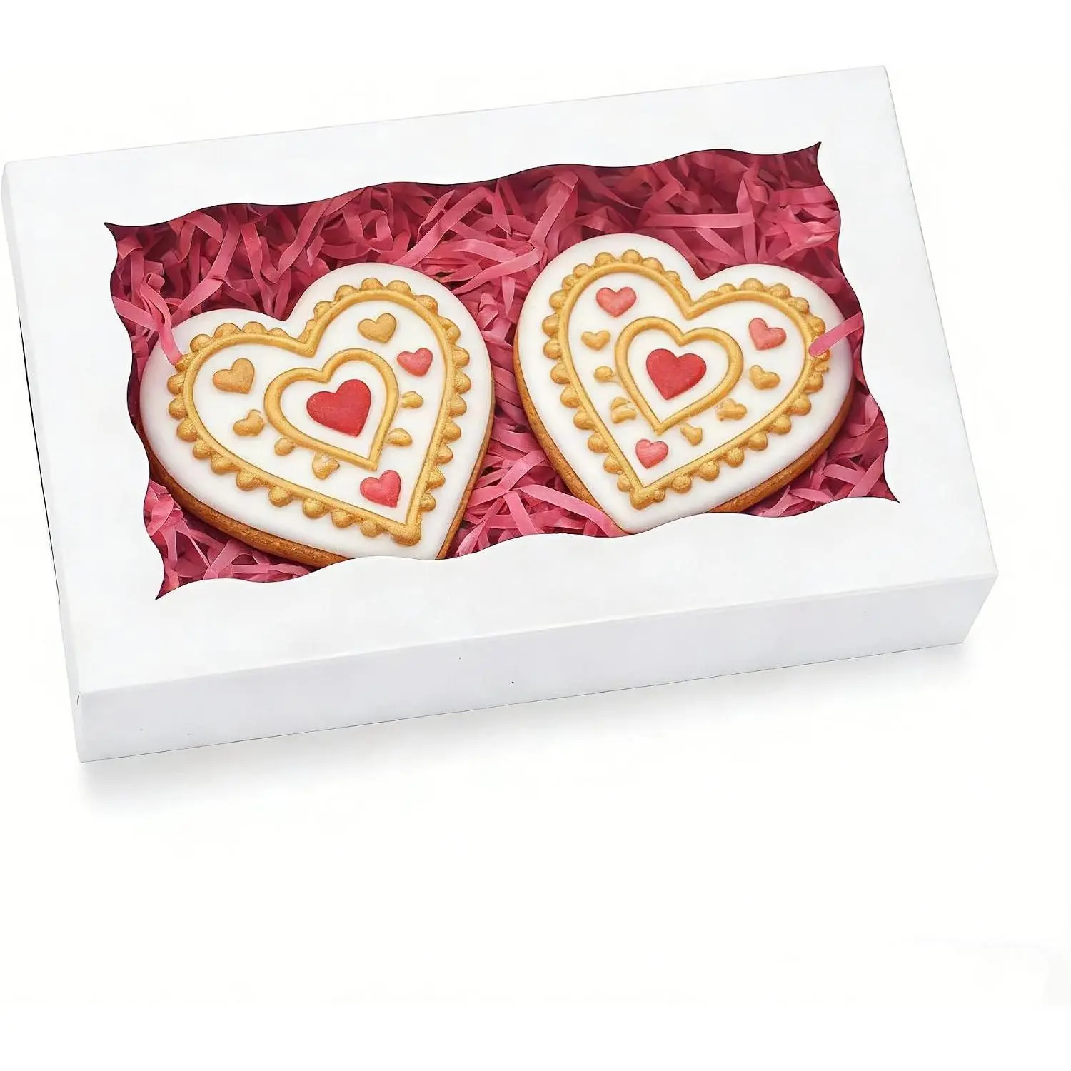 20 count Cookie Boxes 7" x4 3/8" x1 1/2" Bakery Boxes with Window | White,  Boxes with window, Christmas baking packaging, Birthday party favors boxes, Valentine's sweet  packaging