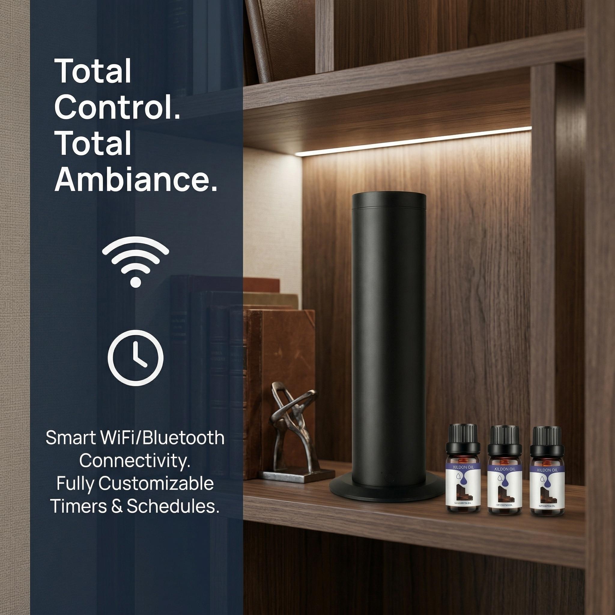 Smart Home Diffuser Kit  App Control, Hotel-Inspired Scents, Covers Large Rooms Up to 1250 Sqft