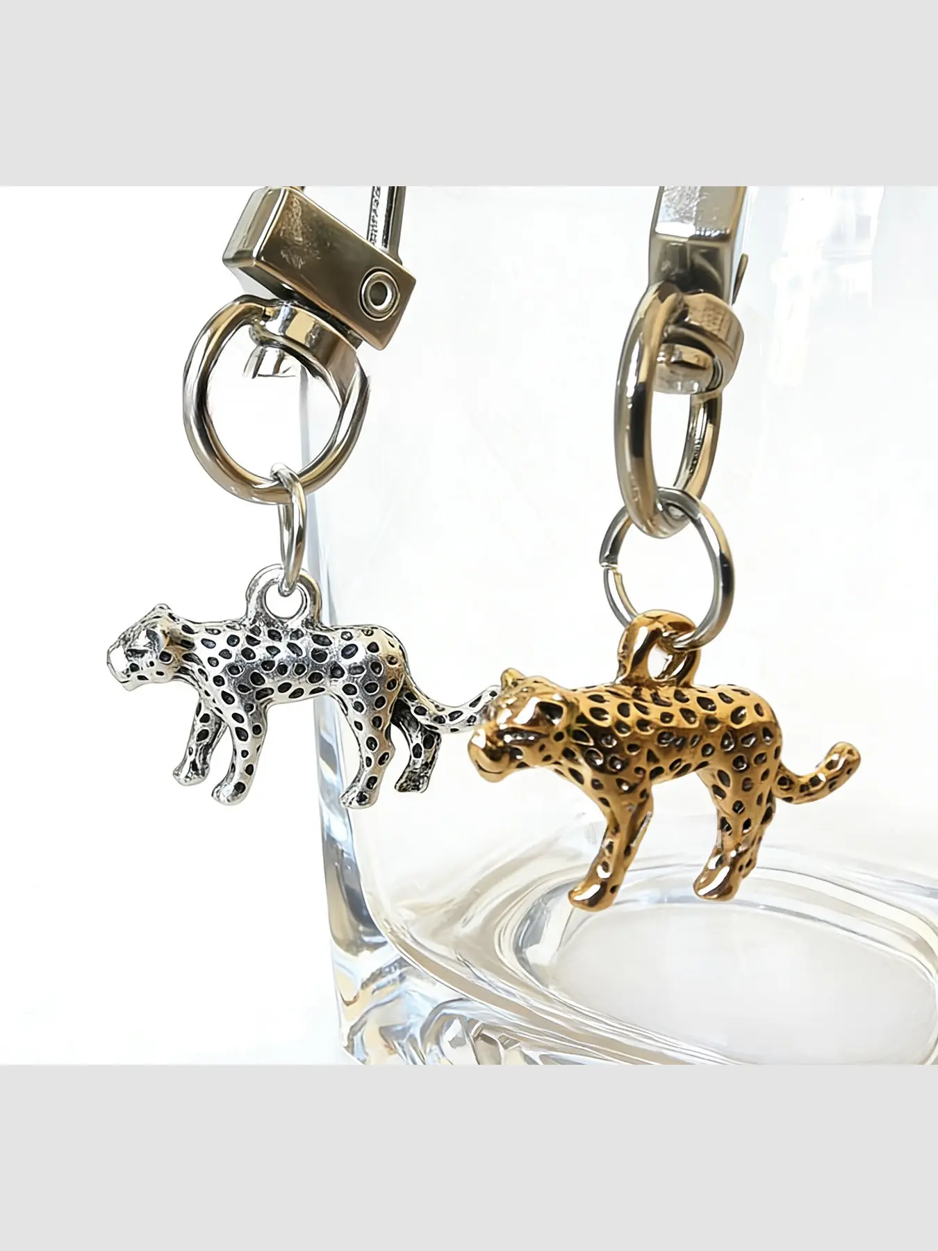 3D Mini Leopard Print Alloy Pendant Bag Charm, Sweet Cool Style, Perfect Party Birthday Gift, Unique Accessory for Fashion Lovers, Bag Charms for Handbags