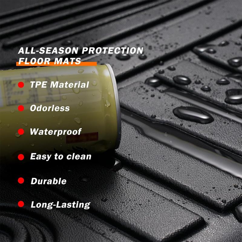 Canvcle All Weather Floor Mats & Cargo Liner for Elantra & Elantra N 2021-2025 Gas Model Heavy Duty TPE Anti-Slip Scratch Resistant Car Accessories Eco-Friendly & Durable