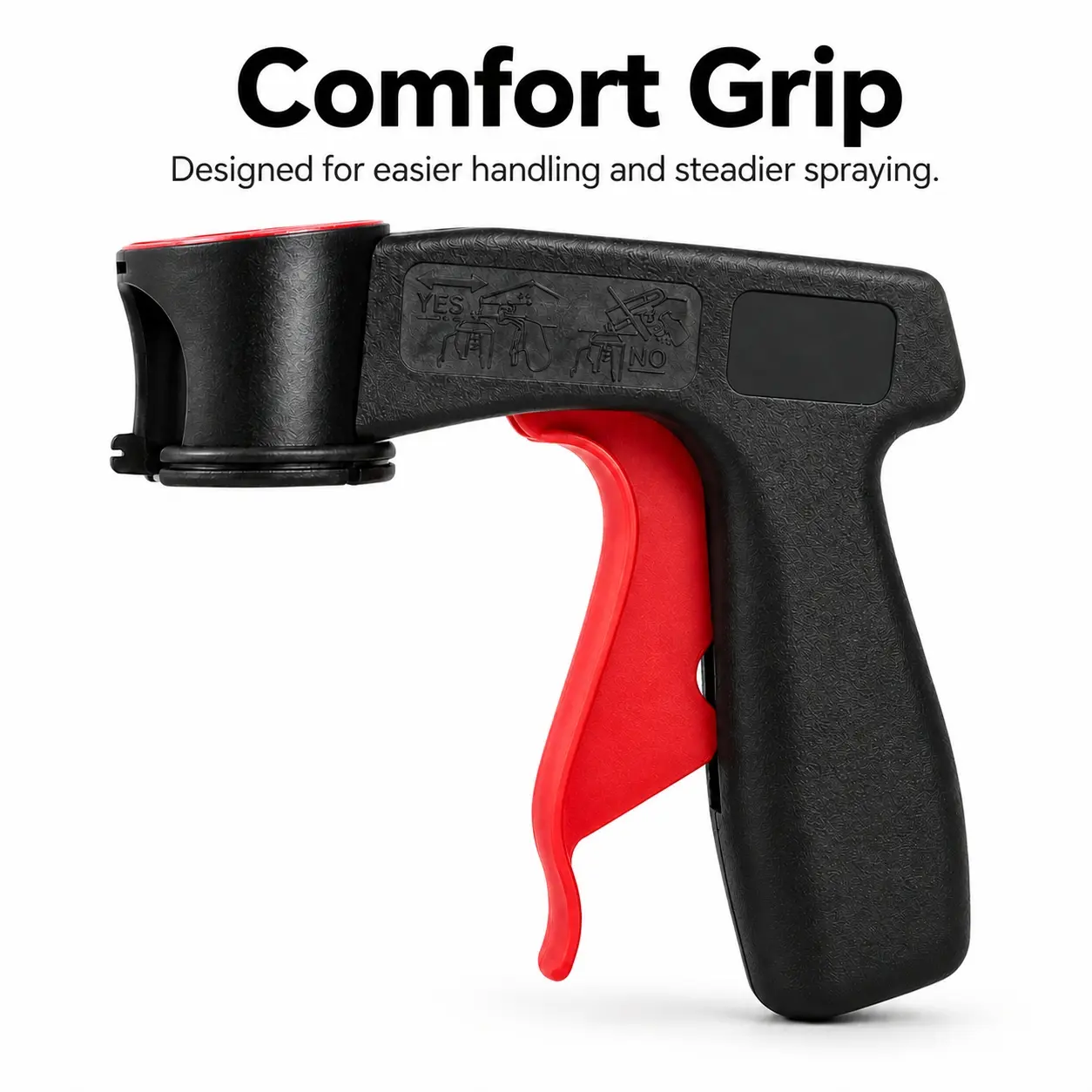 Aerosol Spray Can Trigger Handle, Full Hand Grip Spray Gun Attachment, Reusable Easy Clip-On Paint Can Handle for Adhesives, Primers and DIY Projects