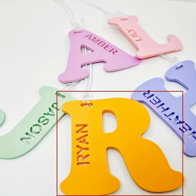 Customized Acrylic Letter Keychain - Personalized Initial Tag with Lobster Clasp, a Stylish Accessory for Women'S Bags And Cups, Perfect for Thanksgiving Gifts