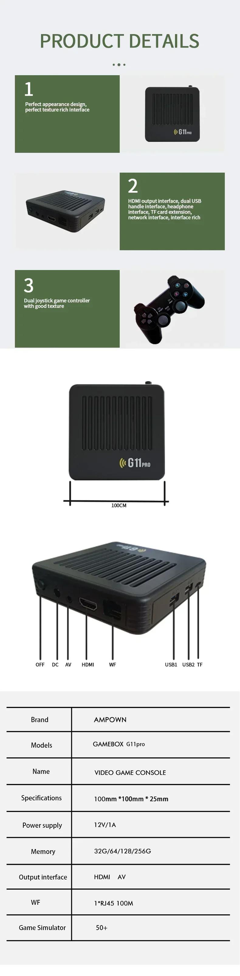 Video Game Console G11 Pro Built in 60000 Games 4K HD 2.4G 256GB Wireless Controller Emuelec 4.3 S905X2 Dual System Family Gamebox Retro Gaming Console Stick with portable Emulators Gamer Gifts for Him Video Game Console G11 Pro Built in 60000 Games 4K HD 2.4G 256GB Wireless Controller Emuelec 4.3 S905X2 Dual System Family Gamebox Retro Gaming Console Stick with portable Emulators Gamer Gifts for Him