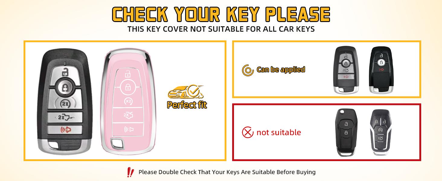 Key Fob Cover for Ford Explorer Maverick Mustang Fusion Escape Edge F150 F250 F350, Premium TPU Key Fob Protector with Leather Keychain & Screwdriver, Slim Fit 5-Button Remote Case, Blue