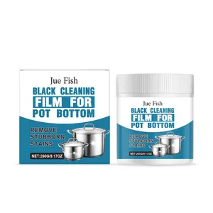 Household Cookware Black Stain Cleaning Paste - 260g Heavy Oil Kitchen Cleaner, Citric Acid-EDTA Disodium Grease Dissolver, 3-Year Shelf Life Cookware Shine Restorer