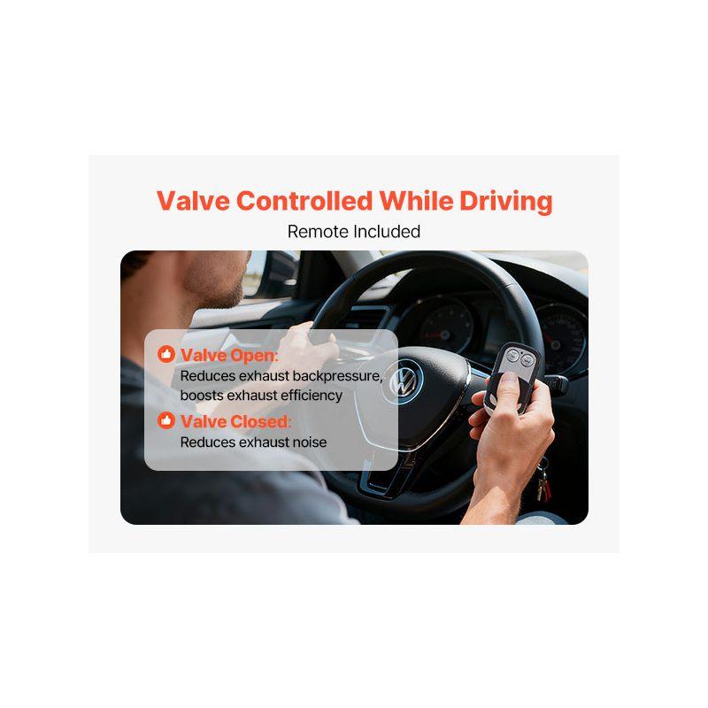 VEVOR Electric Exhaust Cutout, 2.5 Inch 2PCS Universal Stainless Steel Exhaust Valve Kit with One Controller Remote Kit, Cut Out Valve, Y Pipe, Remote Control, Fits Trucks, Sedans, Sports Cars, SUVs VEVOR Electric Exhaust Cutout, 2.5 Inch 2PCS Universal Stainless Steel Exhaust Valve Kit with One Controller Remote Kit, Cut Out Valve, Y Pipe, Remote Control, Fits Trucks, Sedans, Sports Cars, SUVs