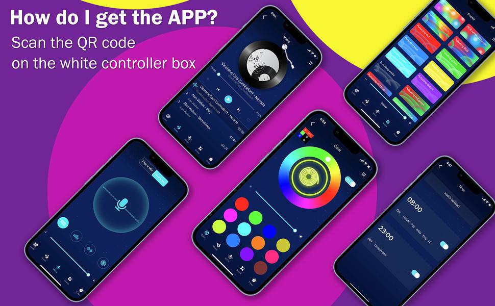 Led Lights for Bedroom 100 ft (2 Rolls of 50ft) Music Sync Color Changing RGB Led Strip Lights with Remote App Control Bluetooth Led Strip, Lights for Room Home Kitchen Party Decor