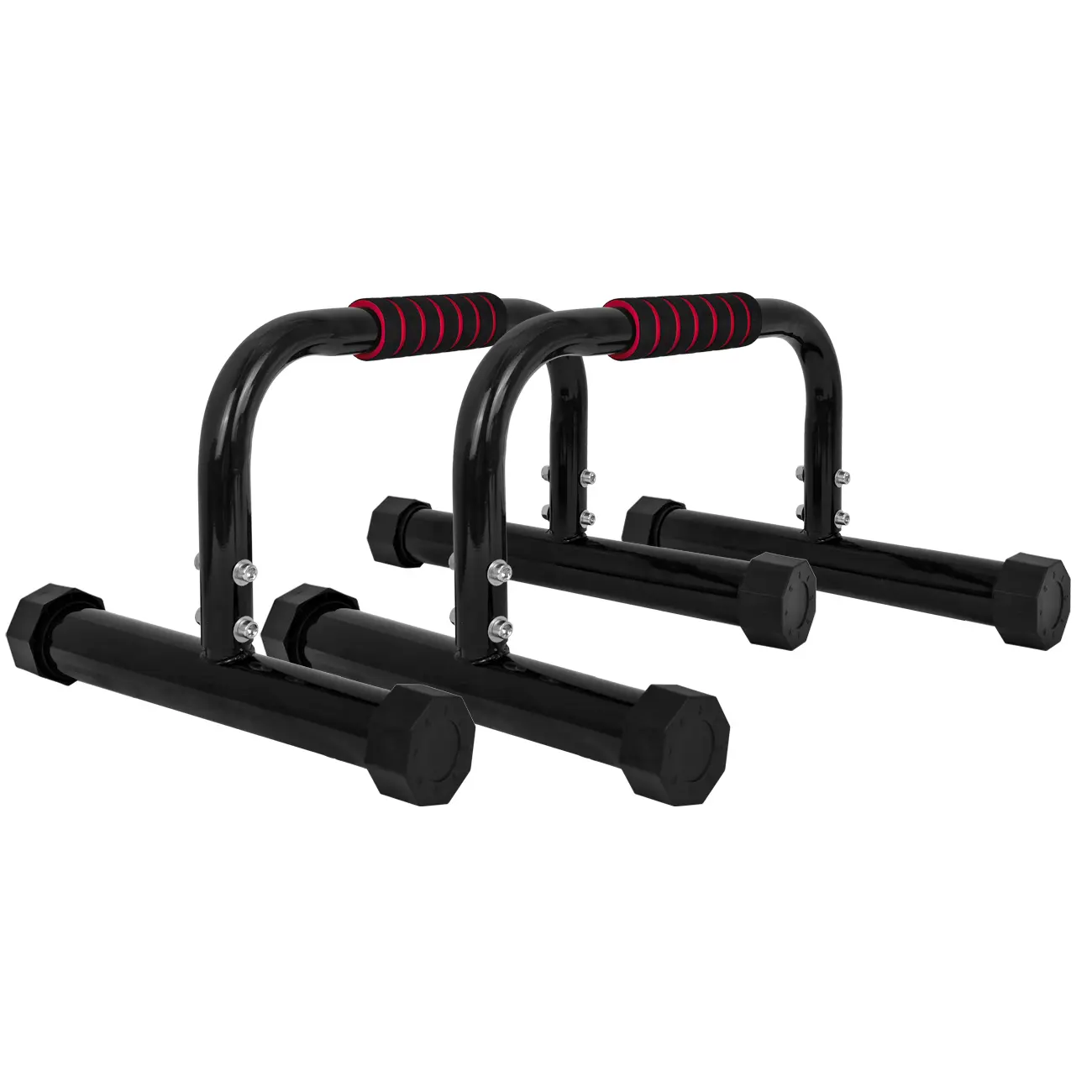 Nokaa Parallettes Bars for Home Workout, 12" Push Up & Calisthenics Bars with Foam Handles, Non-Slip Handstand Bars for Gymnastics, L-Sit, Strength Training, Portable Exercise Equipment, 1 Pair