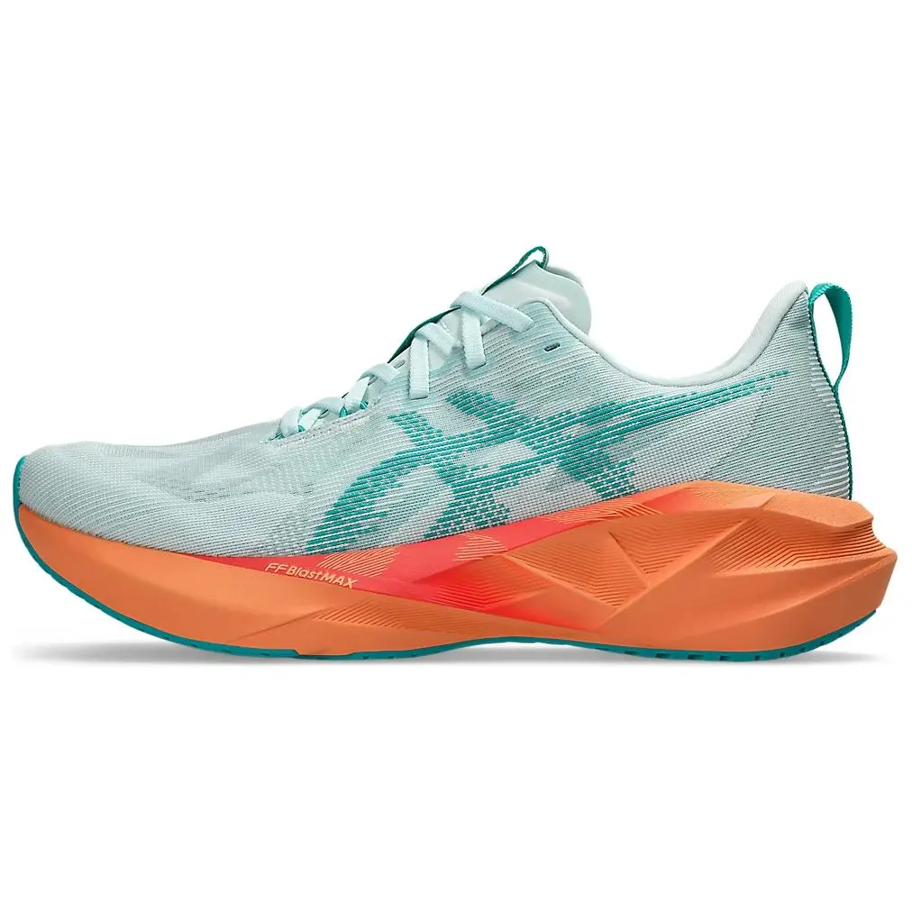 ASICS Novablast 5 Men's Low-Top Marathon Training and Racing Running Shoes with Comfort, Versatility, Slip Resistance, and Durability in Teal Orange Trending Shoes, House White Official Shoes to Get / Maison Mihara